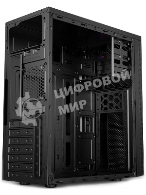 Компьютерный корпус CBR PCC-ATX-E185-WPSU ATX Miditower E185, без БП, 2*USB 2.0, HD Audio+Mic, черный