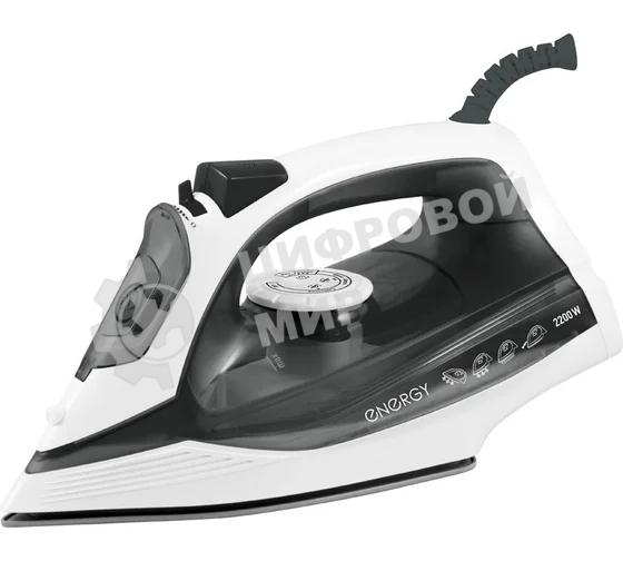 Утюг Energy EN-302 черный/белый, 2200 Вт, 22 г/мин, 300 мл