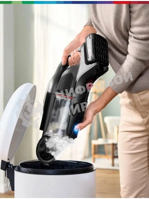 Пылесос вертикальный Bosch BCS931GAC серый, питание от аккумулятора, уборка сухая, пылесборник 0.4 л