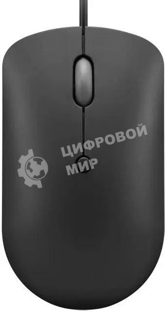 Мышь проводная Lenovo 400 черный, 2400 dpi, USB-C, кнопки - 4