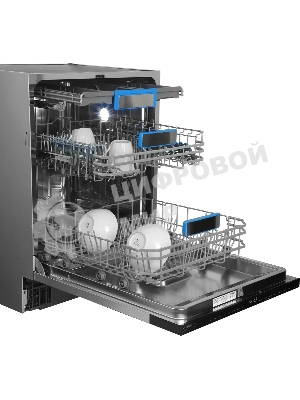 Встраиваемая посудомоечная машина Hyundai HBD 685, нержавеющая сталь, 59.8 см, 16 компл., 45 дБ, класс A+++