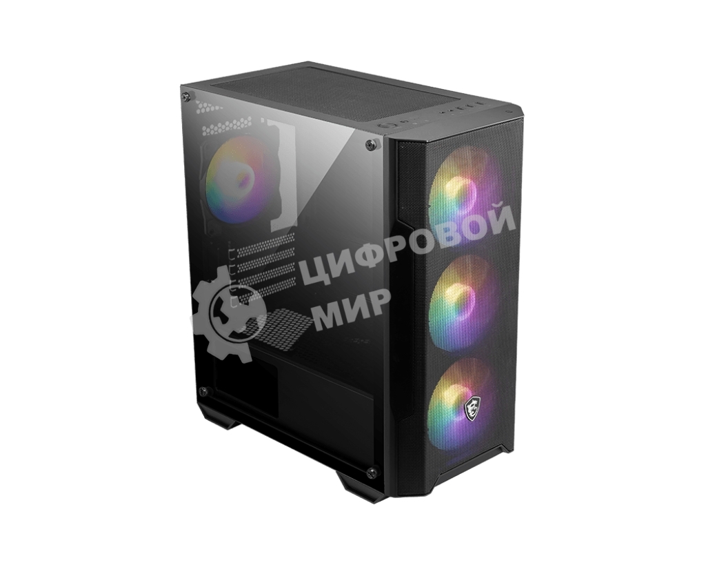 Компьютерный корпус MSI MAG FORGE M100A, Mini-Tower, черный 4x120мм
