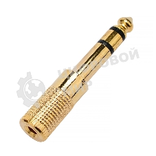 Аудио переходник Cablexpert A-63M-35F, Jack6.3(M) на Jack3.5(F) стерео, золотой, пакет