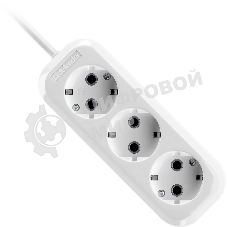 Удлинитель Defender R330 16 А, 3 роз х 2 м, белый