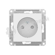 Механизм розетки 1-м СП AtlasDesign без заземл. защ. шторки 16А белый, SchE ATN000149