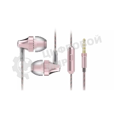 Проводные наушники Harper HV-705 розовый, внутриканальные, 3.5 мм