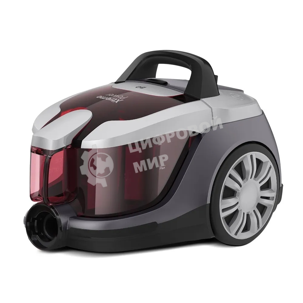 Пылесос BQ VC1610C Xtreme Power серый-фиолетовый, 500/1600 Вт, уборка сухая, пылесборник контейнер 2.5 л