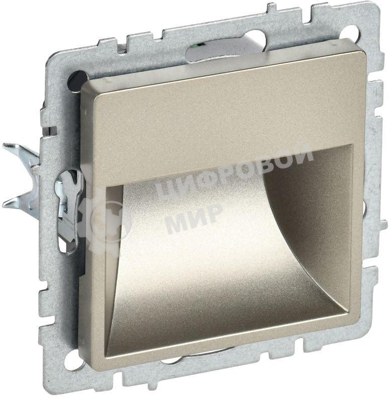 Подсветка светодиодная встраиваемая IEK BRITE ПЛ20-БрШ (BR-FL20-K37) шампань