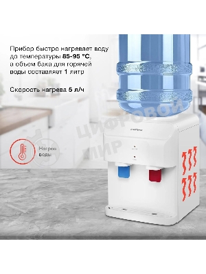 Кулер Starwind SW-2001EW настольный электронный белый