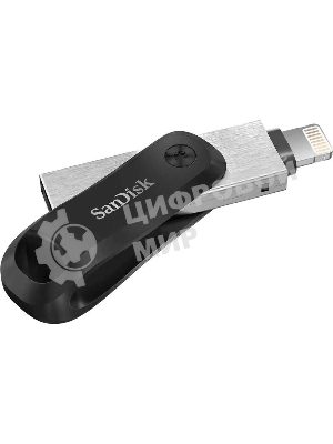 Флешка USB SanDisk IX60N iXpand Go (SDIX60N-064G-GN6NN), 64Gb, USB 3.0/Lightning, R/W 150/70, черный/серебристый