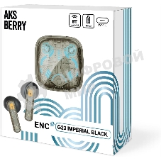 Наушники TWS Aksberry G23 черный, вкладыши, Bluetooth, сенсорное управление, до 4 ч