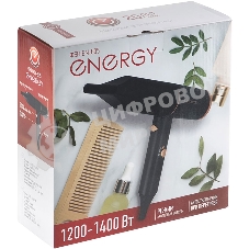Фен ENERGY EN-805 черный/золотистый, 1400 Вт