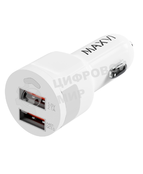 Автомобильное зарядное устройство Maxvi CCM-522 Plus T белый 5.2A