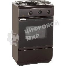 Плита газовая Flama CG 3202 B коричневый, конфорок 2 шт, духовка 30 л, 50 см x 85 см x 35 см
