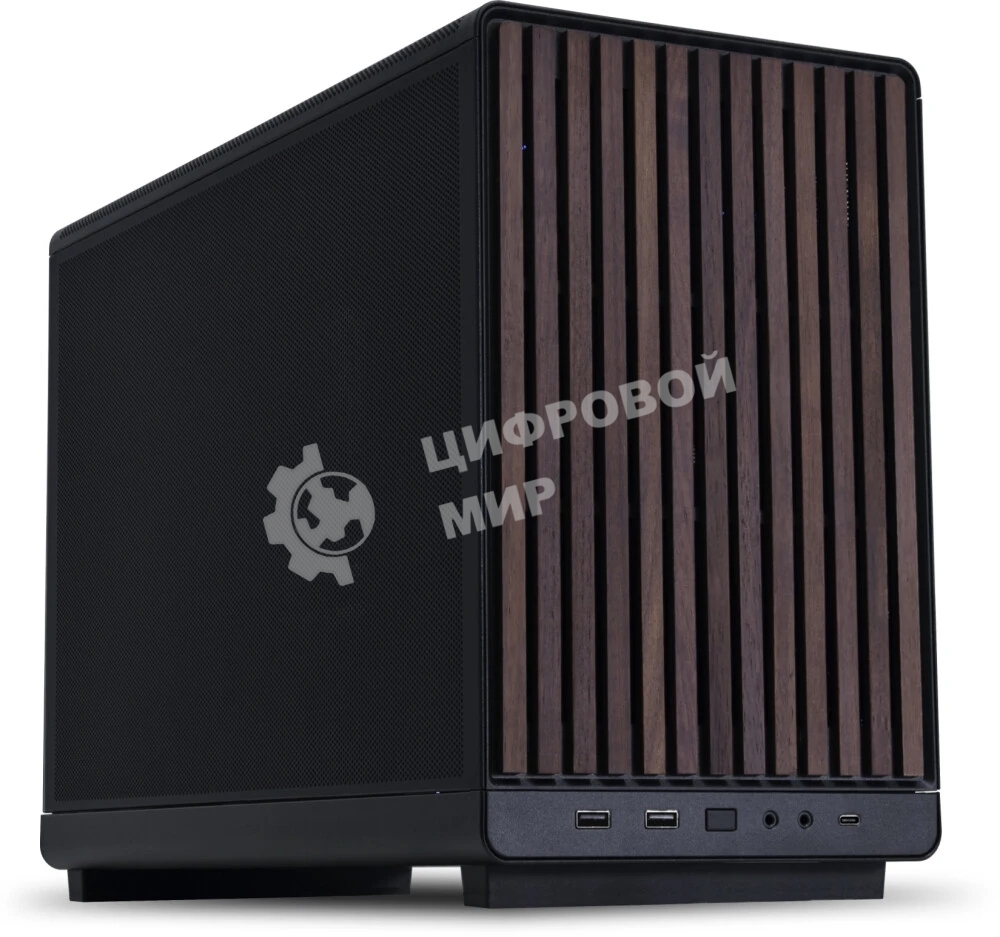 Корпус Lian Li A3-mATX Wood Black, Micro-Tower, чёрный