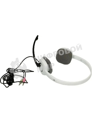 Гарнитура проводная с микрофоном Logitech H150 белый/черный 1.8м накладные оголовье (981-000453)