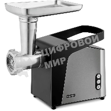 Мясорубка электрическая Rondell RDE-1455 серый, 2000 Вт, 3.0 кг/мин, реверс, защита от перегрузки, металлический лоток, насадки - 5