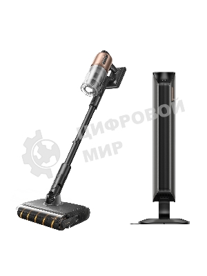 Пылесос вертикальный Dreame Cordless Vacuum Cleaner Z20AquaCycle Station черный/золотистый, питание от аккумулятора, 250 Вт, уборка влажная/сухая, пылесборник 0.6 л