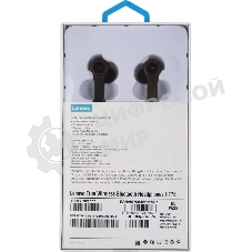 Гарнитура Lenovo HT78 чёрный/красный, беспроводная, Bluetooth 5.0, TWS, встроенный микрофон