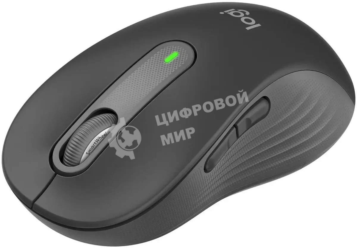 Мышь беспроводная Logitech Signature M650 L черный, 4000 dpi, радиоканал, Bluetooth, USB, кнопки - 5