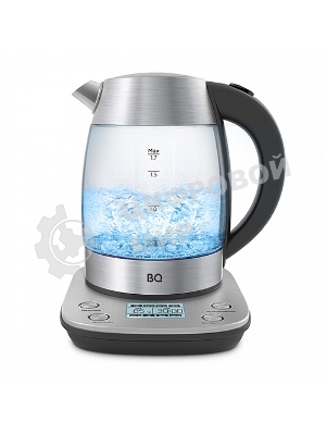 Чайник электрический BQ KT1703G черный/стальной, Мощность: 2200 Вт, Oбъем: 1.7 л