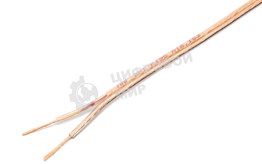 Акустический кабель Power Cube, 2x1,0, 100M, прозрачный, на катушке