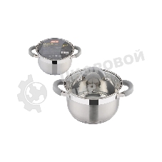 Кастрюля MALLONY Felicita нержавеющая сталь, со стеклянной крышкой, 2,9 л, d-18