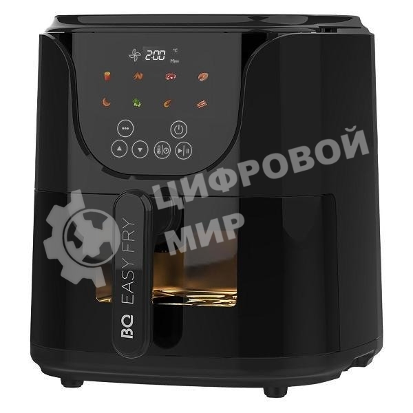Аэрогриль BQ AF5011S черный Мощность 1500 Вт, Объем 5 л
