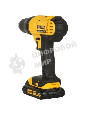 Дрель-шуруповерт DeWalt DCD771S2 18 В, 1,5 Ач, 42 Нм, щеточный