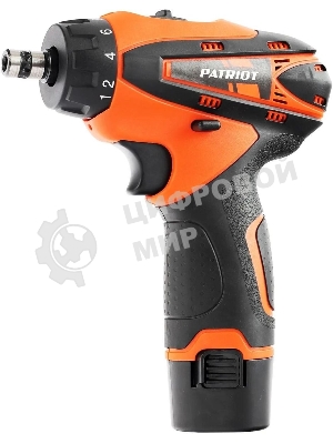 Дрель-шуруповерт Patriot BR 115Li, 12 В, 2 Ач, 25 Нм, щеточный