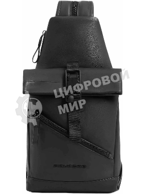 Рюкзак слинг Piquadro Harper CA6784AP/N черный кожа
