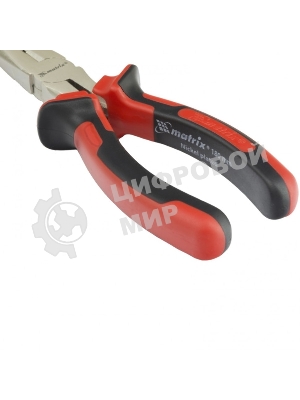 Длинногубцы Matrix NICKEL 17166 180 мм, прямые никелированные, двухкомпонентные рукоятки