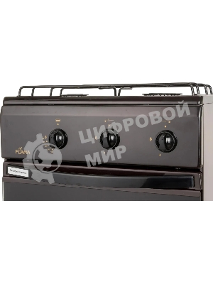 Плита газовая Flama CG 3202 B коричневый, конфорок 2 шт, духовка 30 л, 50 см x 85 см x 35 см