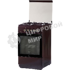 Плита комбинированная Flama L FK 1412 коричневый, конфорок 4 газовых, духовка 50 л, 50 см x 85 см x 60 см