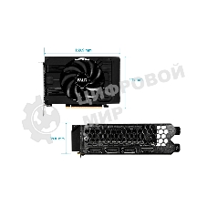 Видеокарта Palit GeForce RTX 5050 StormX OC, NVIDIA RTX 5050, 8 ГБ GDDR6, 128 бит, PCI-e 5.0, 1xHDMI, 3xDP, 2617 МГц