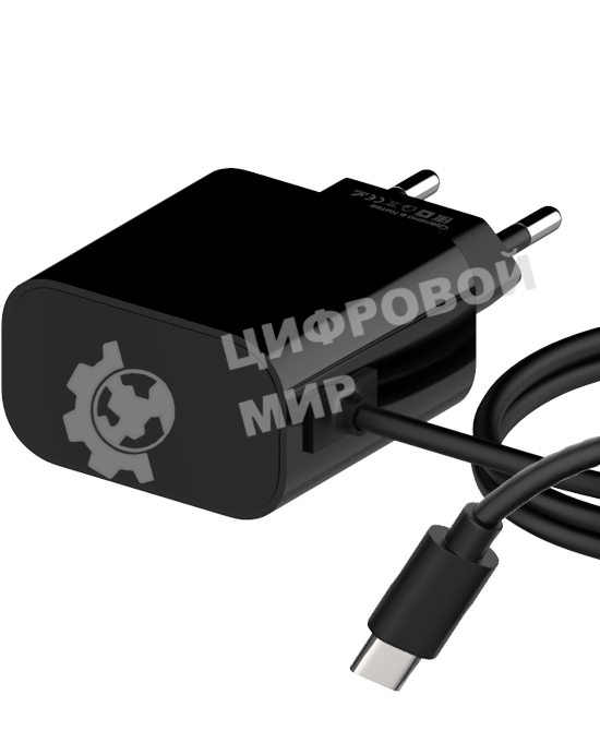 Сетевое зарядное устройство Maxvi CHL-240T 2.4A, with Type-C cable, черный