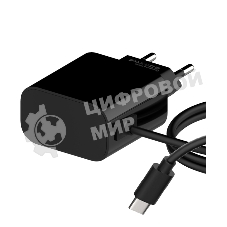 Сетевое зарядное устройство Maxvi CHL-240T 2.4A, with Type-C cable, черный