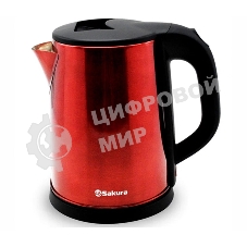Чайник электрический Sakura SA-2149BR 2 л, красн метал+черн д