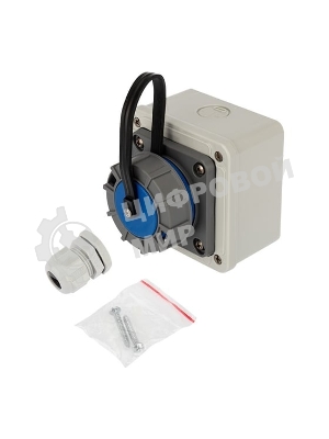 Розетка настенная Rexant влагозащищенная с крышкой 16 А, 2Р+РЕ, IP68