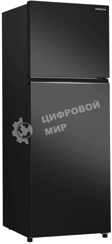 Холодильник Hitachi HRTN6443SUCS черный двухкамерный 315/94л морозилка сверху