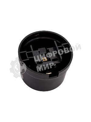 Розетка Bironi B1-101-23 1-м ОП Лизетта 16А IP20 ретро с заземлением ABS-пластик черный