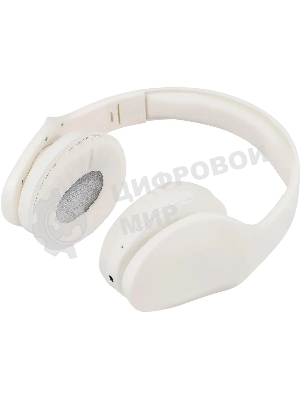 Беспроводные/проводные наушники Hyundai H-HP104 белый, накладные, Bluetooth + проводной, до 6 ч