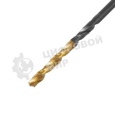 Сверло по металлу Denzel 2 мм, HSS-Tin, Golden Tip, 10 шт.