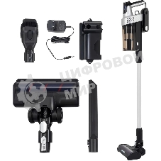 Пылесос вертикальный Vitek VT-CLS01LIGHT темно-серый/серебристый, питание от аккумулятора, 250 Вт, уборка сухая, пылесборник 0.55 л