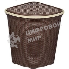 Корзина для белья VIOLET Ротанг 60л угловая (коричневый) 235001
