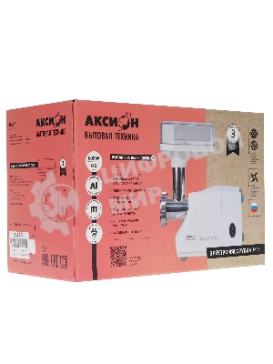 Мясорубка электрическая Аксион М14.02 белый, 600 Вт, 0.7 кг/мин, насадки - 6