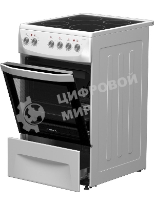 Плита электрическая Darina 1D5 EC 241 614 W белый/черный, конфорок 4 шт, духовка 50 л, 50 см x 85 см x 60 см