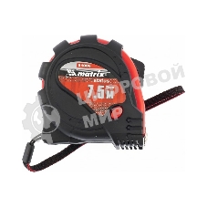 Рулетка Matrix Status magnet 3 fixations, 7,5 м х 25 мм, обрезиненный корпус, зацеп с магнитом