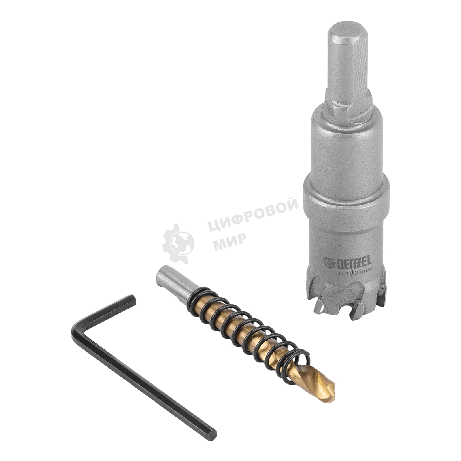 Коронка по металлу Denzel твердосплавная, 21 мм