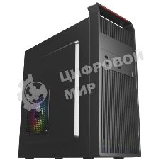 Компьютерный корпус ACD Coffre 102N mATX, черный, 80мм rear FAN, w/o PSU